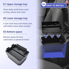 RUNROAD Center Console Organizer Tray Compatible with 2025 Kia K4 Accessories,