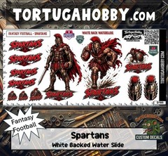 Fantasy Football – Spartans – Waterslide Decals for Your favorite Hobby