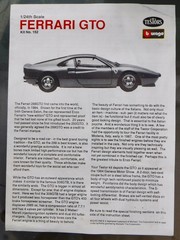 Ferrari GTO Metal Body Model Kit Testors 152 Snap or Screw On Parts Started