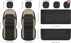 CAROMOP 3D Air Mesh Car Seat Covers 2 Front Seats,Breathable and Durable Seat