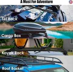 43″ Universal Roof Rack Cross Bars, Upgraded Aluminum Lockable Crossbars with