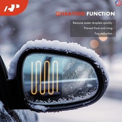A-Premium Right Passenger Side Heated Mirror Glass with Backing Plate –