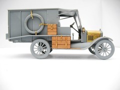 Photo-etched detailing set for scale model Ford-T 1917 Ambulance ICM 35661, 1/35