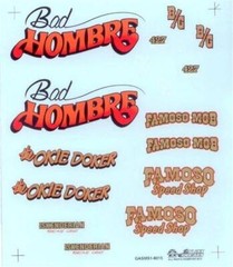 Slixx 8015 Gasser Mini Sheet #1 1/24 1/25 Drag decal