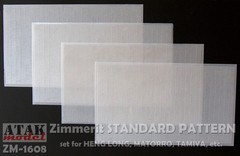 Atak 1/16 Zimmerit Standard Pattern Sheet (24cm x 13.7cm, 4pcs)