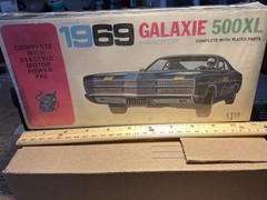 RARE vintage ‘60’s PALMER FORD 1969 Galaxie 500 XL motorized model kit SEALED