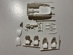 Model Car Parts – Revell Mazda RX-7 Interior Tub, Seats, Dash ONLY 1/25 kitbash