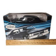 Testors 1968 Black Chevy Chevelle SS 396 Silver Series Metal Model Kit 2010