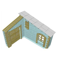 DIY Crafts 3D Puzzles Unassembled Kit Ruins House Architecture 1/35 Layout