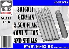 16.02 1/16 German 5.5cm Flak Ammunition and Shells
