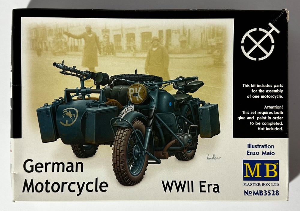 MB MB3528 1/35 Scale WWII Era BMW R75 German Motorcycle from 2008
