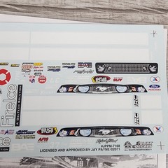 Slixx 7168 FireIce 67 Camaro/Mustang 2010/11 Pro Mod-Jay Payne Drag Decal