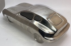 Vintage CAR ART Cast Chrome Metal 11.5” Lotus? 2 Pounds JIM DUDEN COLLECTION