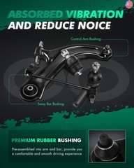 SCITOO 12pcs Suspension Kit Front Lower Control Arm Ball Joints Inner Outer Tie
