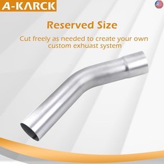 A-KARCK Exhaust 45 Degree Tube 3.5″ OD, Mild Steel Exhaust Pipe Mandrel Bend,