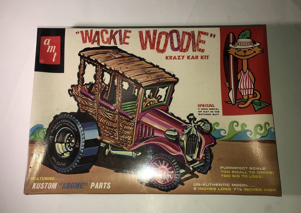 AMT Wackie Woody Krazy Kar Kit Original 1965 W/Surf Kat Decal 903-200 SEALED!!!