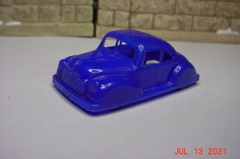 Vintage Hard Plastic 1950’s Coupe Blue 2-1/4″ c26d2