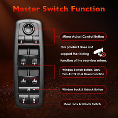 Master Power Window Switch Driver Side Front Left Door Control Button,Fits 2016
