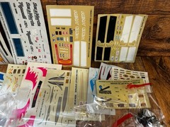 MODEL CAR JUNKYARD PARTS LOT WHEELS CHROME DECALS LENS GLASS STEERING WHEELS