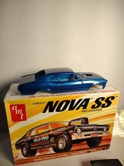 AMT 1/25 Scale Chevy Nova SS Pro Stocker Plastic Model Kit Open Box Started
