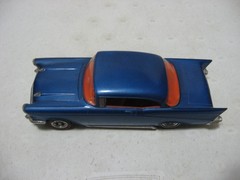 AMT/ERTL Blue 1957 Chevy Hard Top 1/25 Scale Built Model Kit #31543