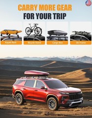 KINGGERI 300lbs Lockable Roof Rack Cross Bars Compatible with Chevy Chevrolet