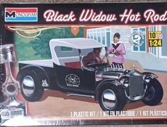 Monogram Black Widow Hot Rod 1:24 Plastic Model Kit Molded Color Decals 85-4224
