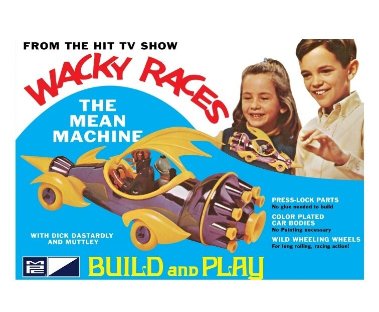 1:25 Wacky Races: Mean Machine Figures Snap MPC Model Kit Dick Dastardly Muttley
