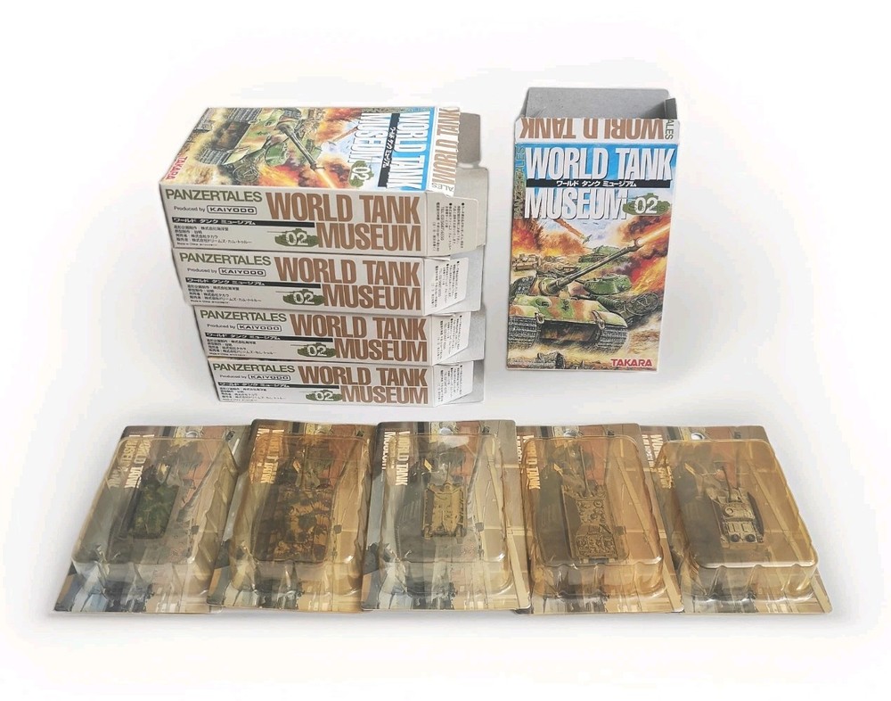 Takara 1:144 World Tank Museum Series 02 WW2 German Tanks Lot of 5 Open Box [B]