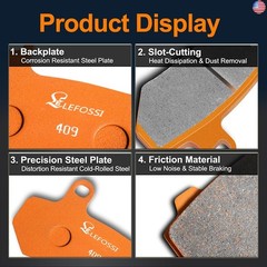 Front and Rear Brake Pads Compatible with for can am Spyder RS RS-S RT RT-S ST