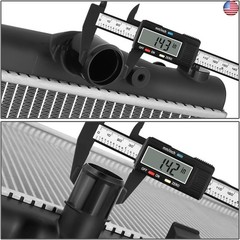DNA Motoring OEM-RA-13403 1-Row Aluminum Core Radiator Compatible with 14-17