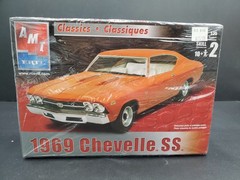 🔥😎1969 CHEVROLET CHEVELLE SS MODEL KIT AMT ERTL 1/25 SCALE Kit # 31792-1HD🔥😎