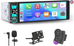 Single Din Car Radio, Touchscreen Car Stereo for Wireless and Wired Apple
