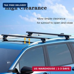 FelicValo 53″ All-Metal 330 lbs Roof Rack Cross Bars with T-Slot, Universal Fit