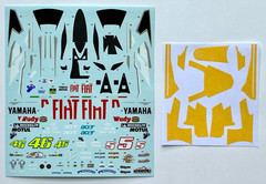 SK Decals 1:12 Scale Fiat Yamaha YZR-M1 Moto GP 2007 Decal Sheet #SK12001 Rossi