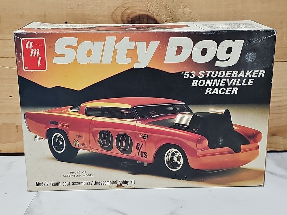 Rare Vintage AMT Salty Dog 53 Studebaker Bonneville Racer Model Kit 3006 USA