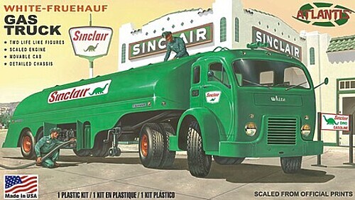 Atlantis White Fruehauf Gas Truck – Plastic Model Truck Kit – 1/48 Scale – #1402