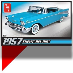AMT 638 1/25 1957 CHEVY BEL AIR “ROUND 2” RE-1SSUED MODEL KIT