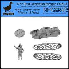NUMODEL NMGER413 | 1/72 Resin WWII Sanitatspanzer I Ausf A Light Ambulance Tank