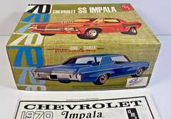 AMT ’70 Chevrolet SS Impala 1/25 Scale Model Kit Instructions & Empty Box Only