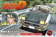 AOSHIMA AO-05957 1/24 Initial D,Takumi Fujiwara,Toyota AE86 TRUENO PROJECT-D Ver