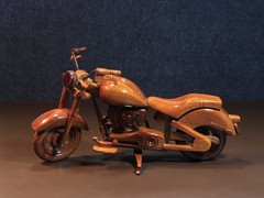 Handmade FX-Style Cruiser Motorcycle Wood Model | V-Twin Custom Bike Decor