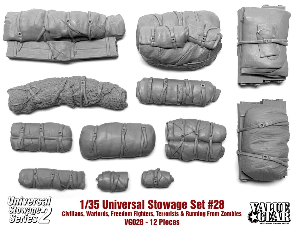 1/35 Universal Stowage “Series 2” Set #28 – Value Gear Details Resin – 12 Pcs