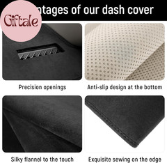 Dash Cover Compatible with Hyundai 2025 2026 Tucson Accessories Flannel Dashboar