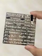 WWII German Slogan Stencil (Masking) for 1/32, 1/35 Scale Models (80x80mm)