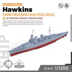 SSMODEL 561S 1/1200 Military Model Kit HMS Hawkins Cruiser 1942 Full Hull GAMES
