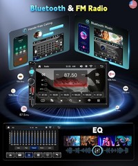 7 inch Double Din Car Radio Stereo, Touch Screen Radio for Car Stereo