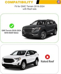 EZREXPM Cross Bars Roof Rack Fit for GMC Terrain 2018 2019 2020 2021 2022 2023