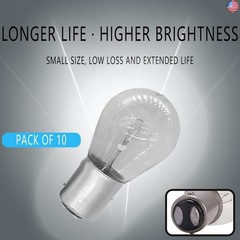 Pack Of 10 Brake Marker Bulb, Brake Light Bulbs,10 Sets Of 1016 (12v21/5w) High