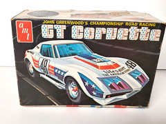 Vintage AMT Model Kit #T389 John Greenwood GT Corvette Racing 1/25 Parts Sealed